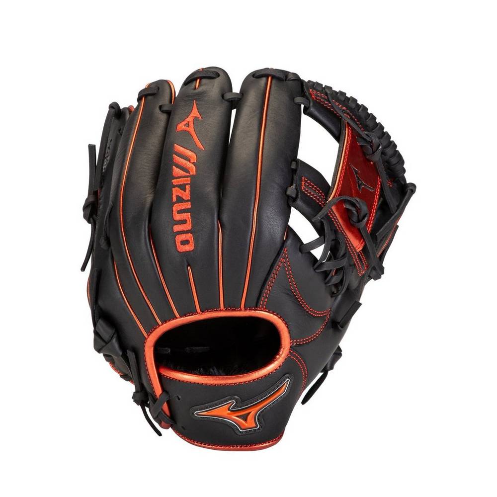 Luva Baseball Mizuno MVP Prime SE Infield 11.5" - Mulher - Pretas/Vermelhas - POAIM4659